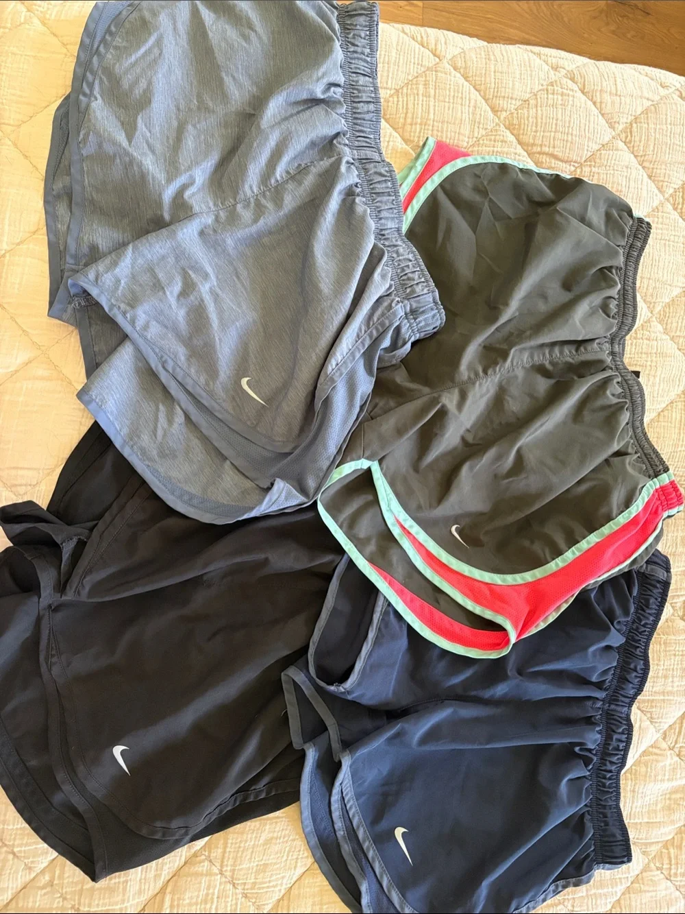 4 pair Nike Dri-Fit Athletic Shorts Bundle-Women’s Medium